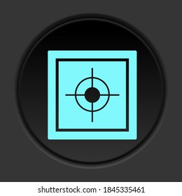 Dark button icon Safe security. Button banner round badge interface for application illustration