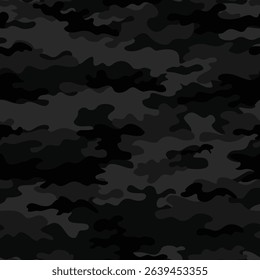 dark camo gray black seamless pattern