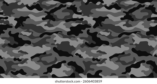 Dark camouflage seamless pattern. Vector military pattern for trendy design.