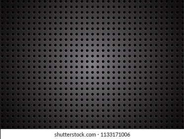 Dark carbon fiber macro background, stock vector illustration 