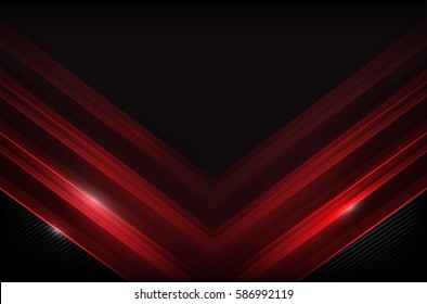 Dark carbon fiber and red overlap element abstract background vector illustration eps10