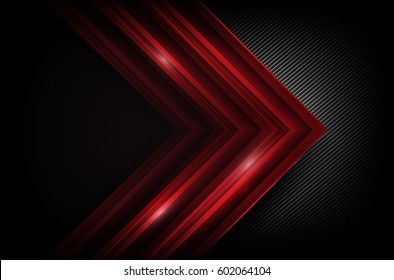 Dark carbon fiber and red overlap element abstract background vector illustration eps10