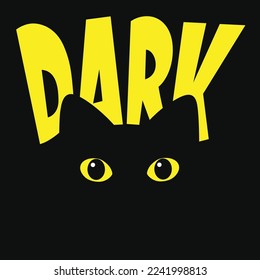 Dark Cat amazing t shirt and hoodie print design vector 