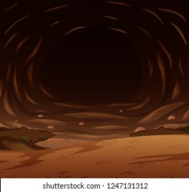 A dark cave background illustration