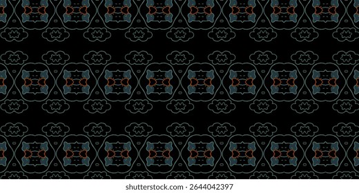 Dark celestial Gemini-themed pattern featuring symbolic twins and cosmic motifs. Ideal for Gemini, zodiac, astrology, pattern, mystic prints and themes.