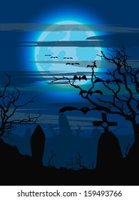 Dark cemetery