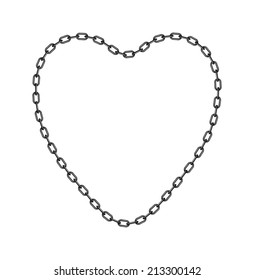 Dark chain in shape of heart 
