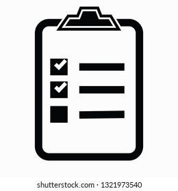 Dark checklist icon - select multiple items. Vector icon.