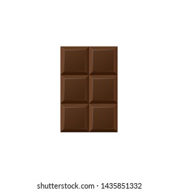 Dark Chocolate bar icon isolated. Vector illustration