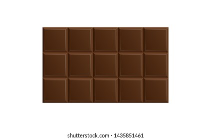 Dark Chocolate bar icon isolated. Vector illustration