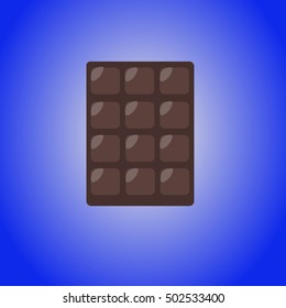 Dark Chocolate bar icon, modern minimal flat design style, vector illustration
