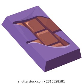dunkle Schokoladenstrahl, Vektorgrafik auf Weiß