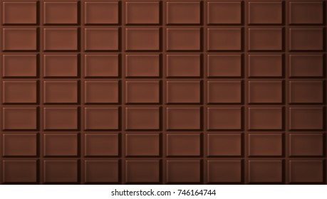 Dark Chocolate Bar Pattern Background. EPS10 Vector