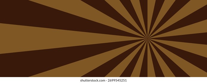 Padrão de espiral de caramelo de chocolate escuro com textura suave e vetor circular bg. O fundo de explosão estelar hipnótico adiciona uma sensação de doce retro ao design.