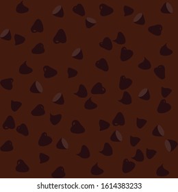 Dark Chocolate Chips Seamless pattern