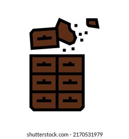 dark chocolate color icon vector. dark chocolate sign. isolated symbol illustration