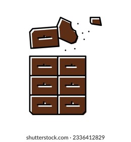 dark chocolate color icon vector. dark chocolate sign. isolated symbol illustration
