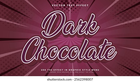 Dark Chocolate editable text effect Template Suitable for Tasty food theme