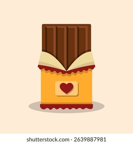 Dark Chocolate with Flat design style