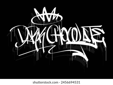 DARK CHOCOLATE graffiti tag style design