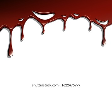 Dark chocolate on white background. Vector illustration.
