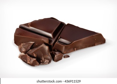 Dark chocolate pieces