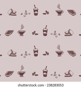 dark chocolate seamless pattern