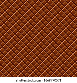 Dark chocolate seamless pattern sweet texture. Vector background.