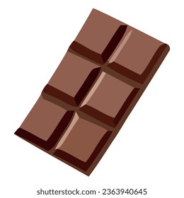Dark chocolate slice over white