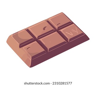 Dark chocolate a sweet snack for healthy eating isolated