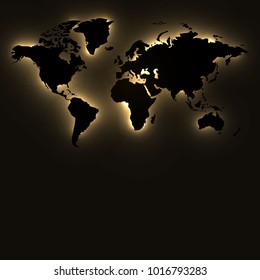 Dark Chocolate World Map