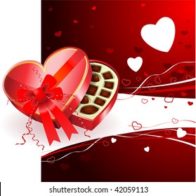 Dark Chocolates Valentine's Day background