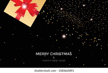 Dark Christmas Background Concept. Vector Illustration 
