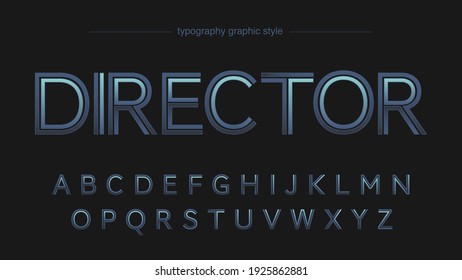 Dark Chrome Movie Uppercase Futuristic Artistic Font Typography