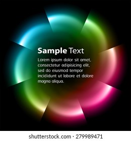 Dark circle blue green pink Light Abstract Technology background for computer graphic website internet business.. text box. Brochure. card.
