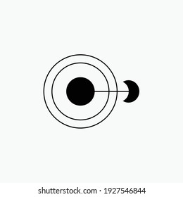 Dark circle dark moon . Space moon star astronomy eclipse abstract sun dark abstrak, vector, symbol, logo, icon, sign, Illustration Minimalist.