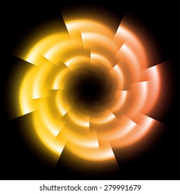 Dark circle orange Light Abstract Technology background for computer graphic website internet business.. text box. Brochure. card.