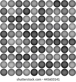 Dark circle seamless background. Abstract dotted background. Vector Illustration.