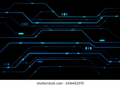 Dark circuit abstract background, data technology concept.