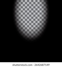 Dark circular background. Radial gradient pattern. Black spotlight vector. Center glow design.