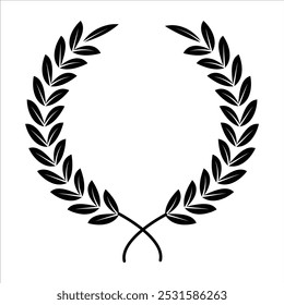 Dark circular wreath collection on white background