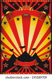 Dark circus big top. A dark poster circus for your advertising