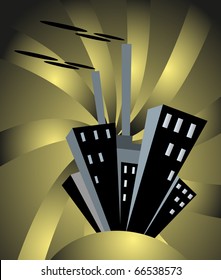 dark city background