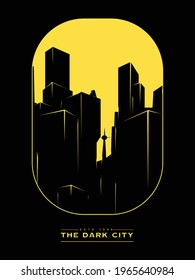 The dark city logo design