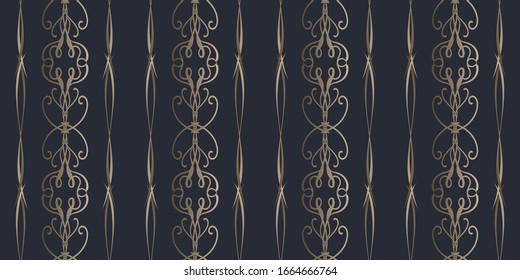 dark classic seamless pattern in victorian style