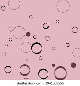 Dark Classical Black Oval Modern Style Simple Art. Light Retro Pink Vector llustration. Purple Round Calm Pastel Minimal Ornamental Fabrics. Bordo Bagel Donut Curves Elegant Circles Modern Design.