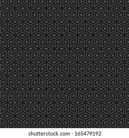 Dark clean vector vintage geometric seamless background pattern