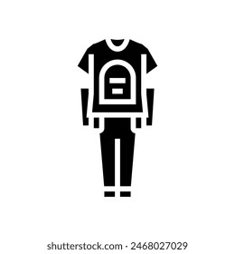 dark clothing emo glyph icon vector. dark clothing emo sign. isolated symbol illustration