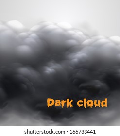 Dark cloud background. Vector illustration