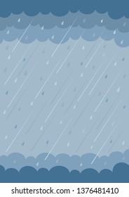 Dark cloud and rain.Rainy background